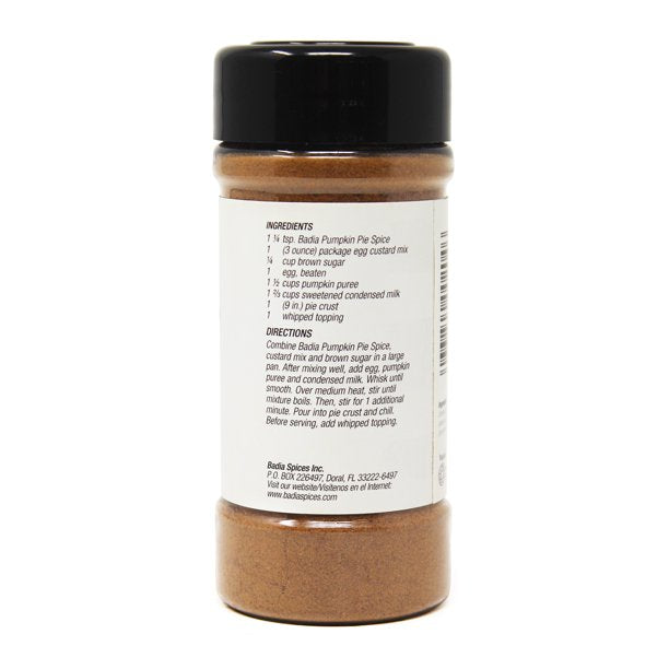 Badia pumpkin pie calabaza - 56.7 gr