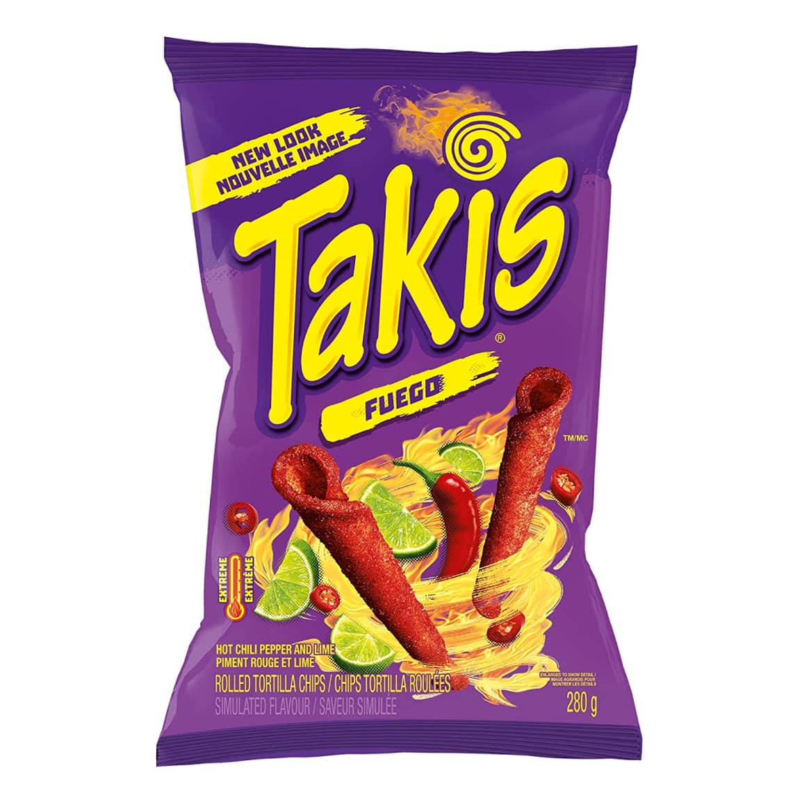 Takis FUEGO Hot chilli pepper and lime  280gx3