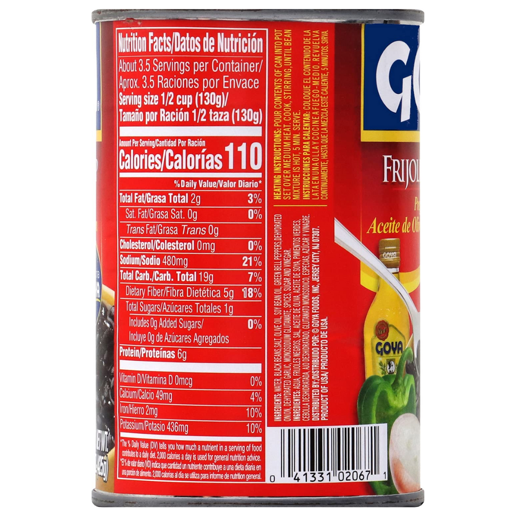 Goya Frijoles Negros Colorados - 425 gr