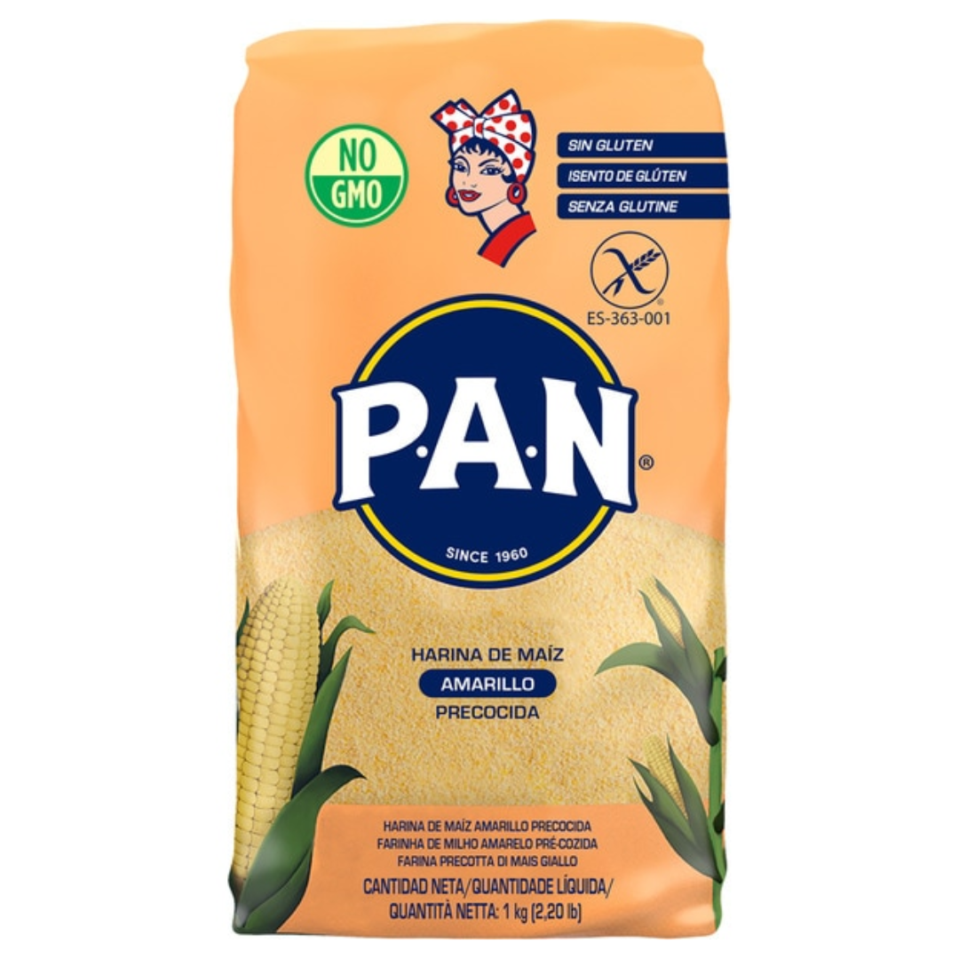 Pan harina maiz amarillo 1kg - 2 unidades