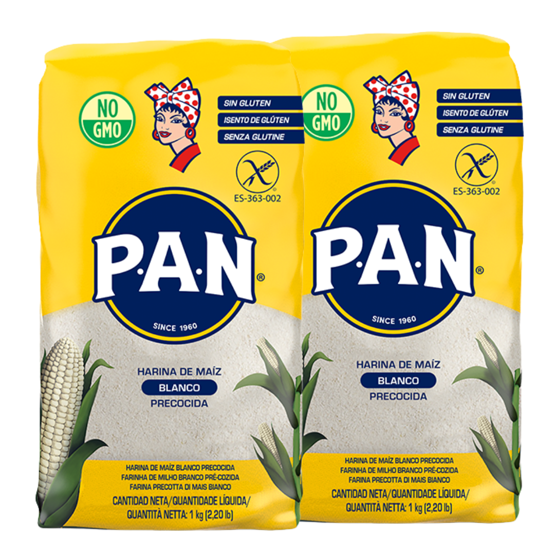 PAN harina maiz blanco 1kg - 2 unidades