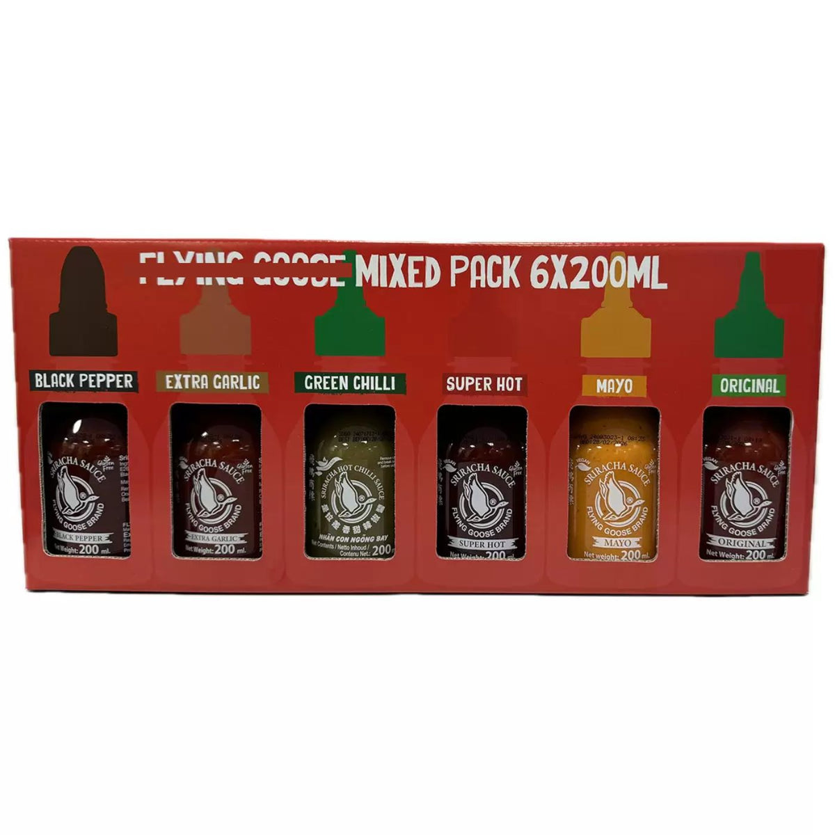 Kit srirachas - Flying goose mixed pack 6 x 200ml