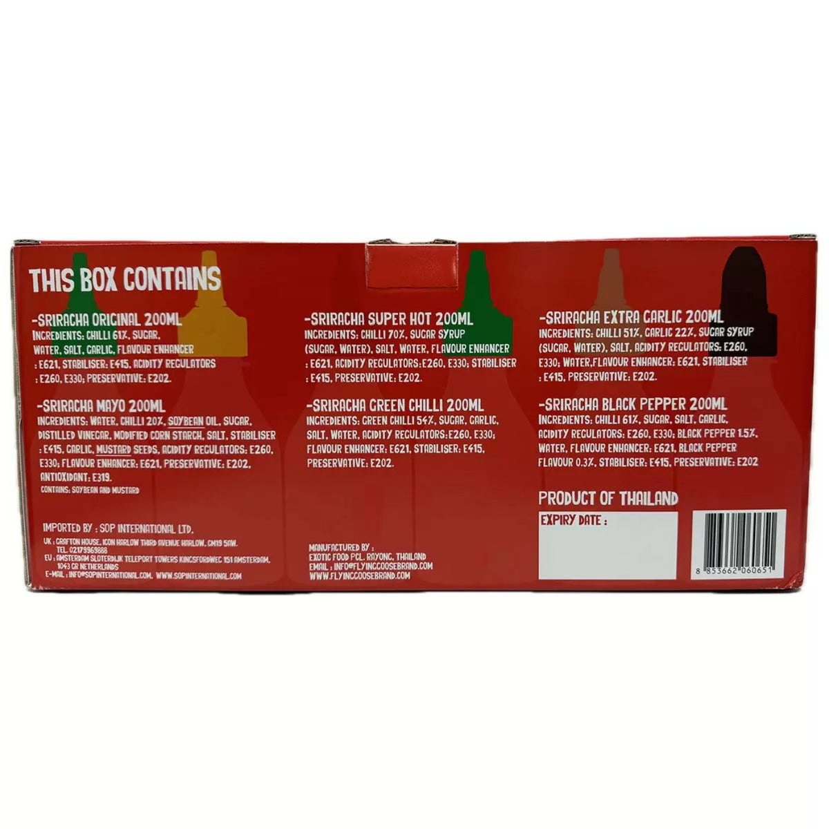 Kit srirachas - Flying goose mixed pack 6 x 200ml