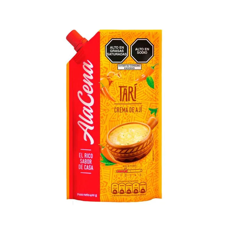 AlaCena Tar? Crema De Aj? Rico sabor de casa Peso Neto 400g