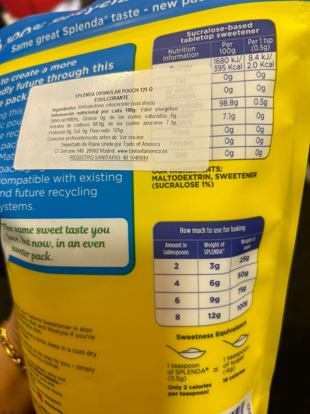 Splenda Bolsa granulado 125g