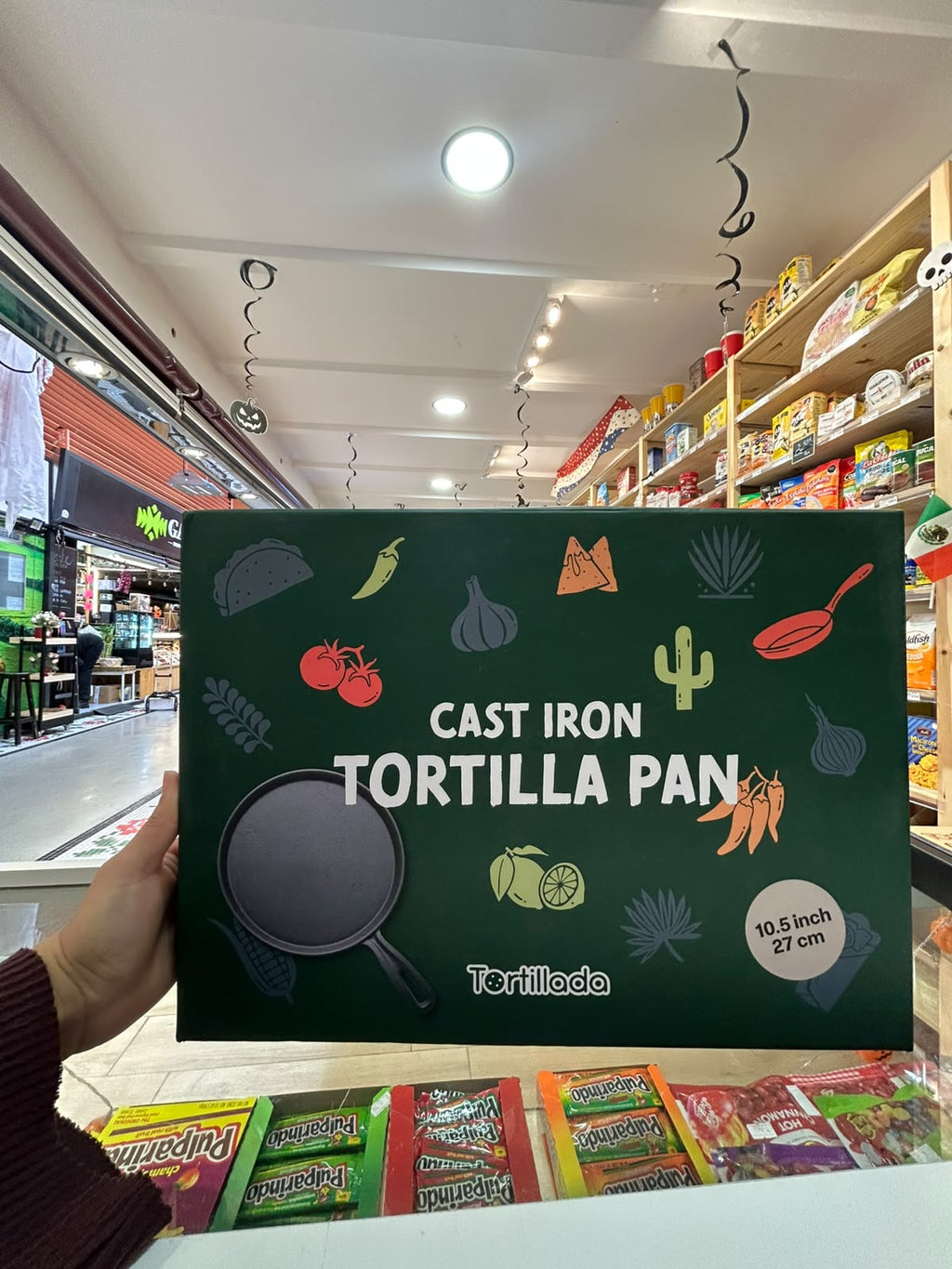 Tortillada - Sartén Plana de Hierro Fundido para Tortillas (27 cm