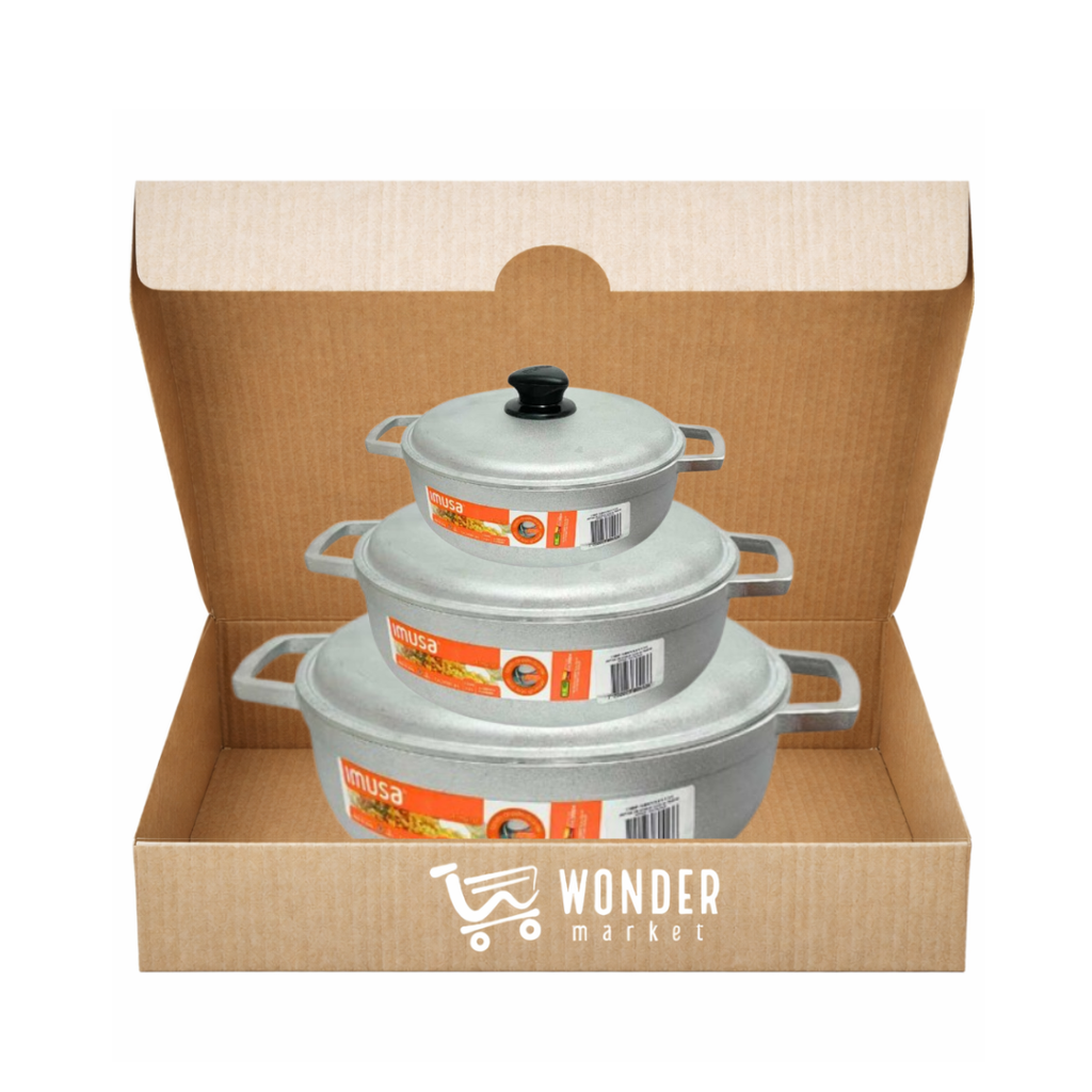 Wonderbox. Calderos de Aluminio de Imusa x 3ud.