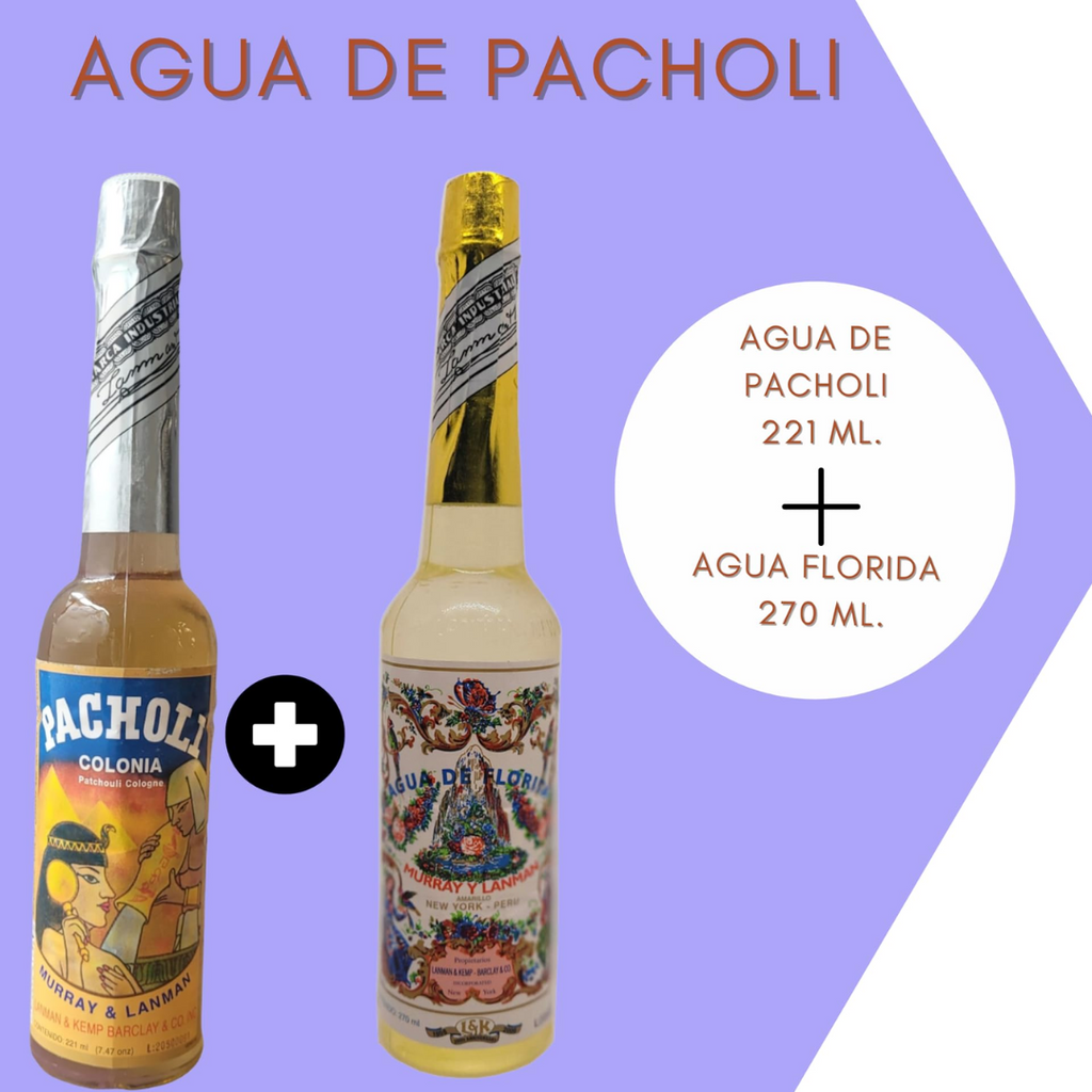Pack Agua esotéricas Colonia Pacholi + Agua Florida