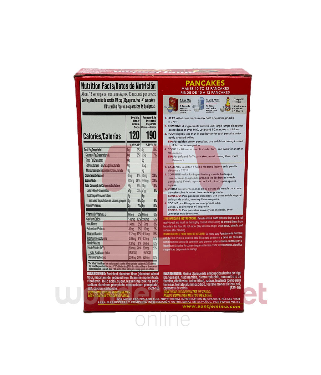 Pearl Milling Pancakes y Waffles 453gr ButterMilk- Aunt Jemima
