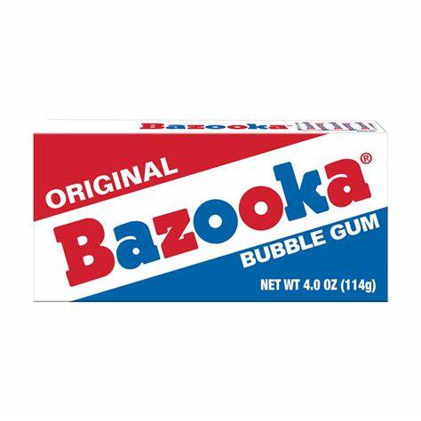 Original Bazooka Bubble Gum NET WT 4.0 OZ (114g)