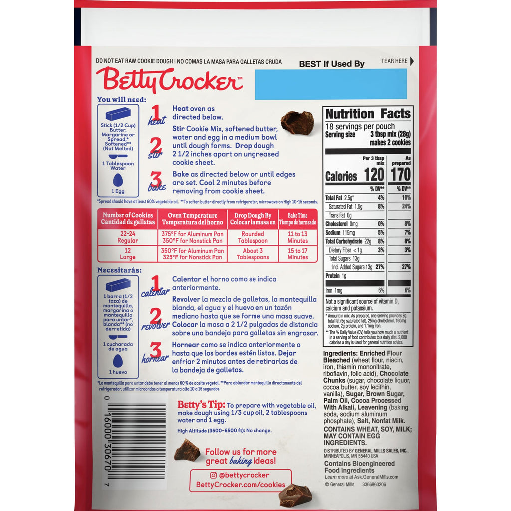 Betty Crocker double chocolate 496g