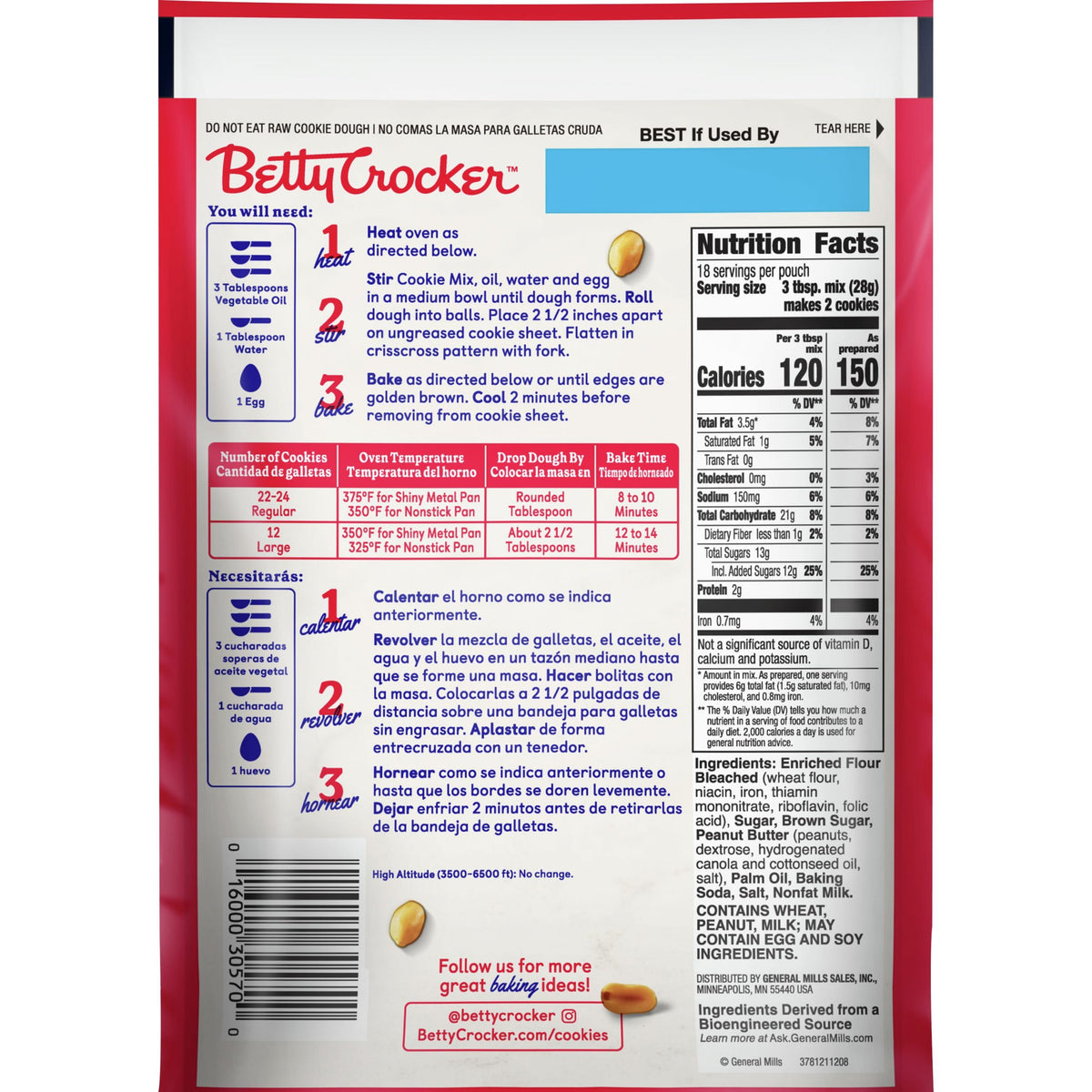 Betty Crocker Peanut Butter 496 gr
