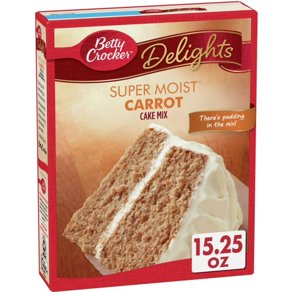 Betty Crocker Super Moist Carrot cake + Cheese icing