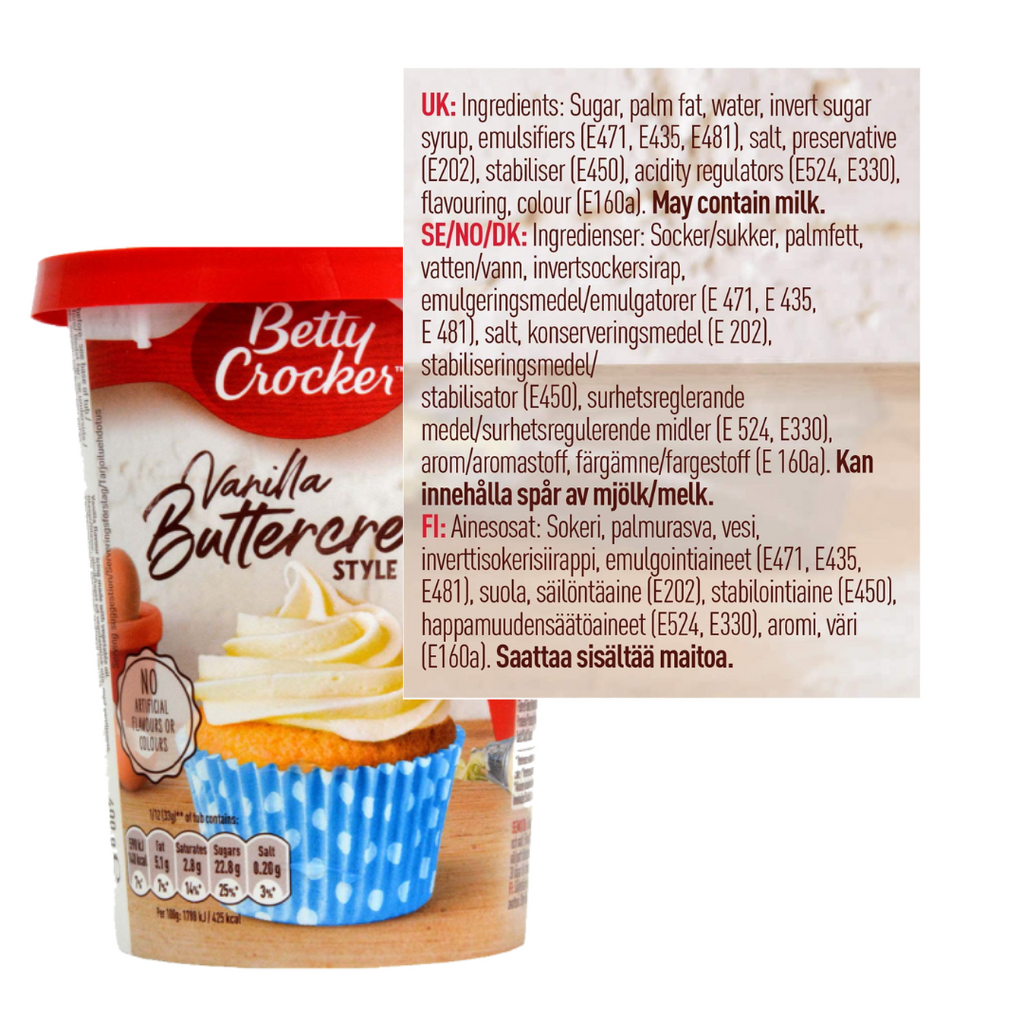 Betty Crocker Vanilla icing 400gr