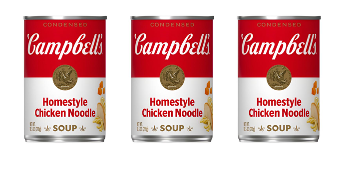 Campbells sopa de fideos y pollo x3