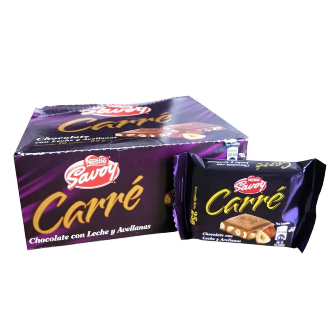 Nestlé Savoy Carré Chocolate con leche y avellana 400g
