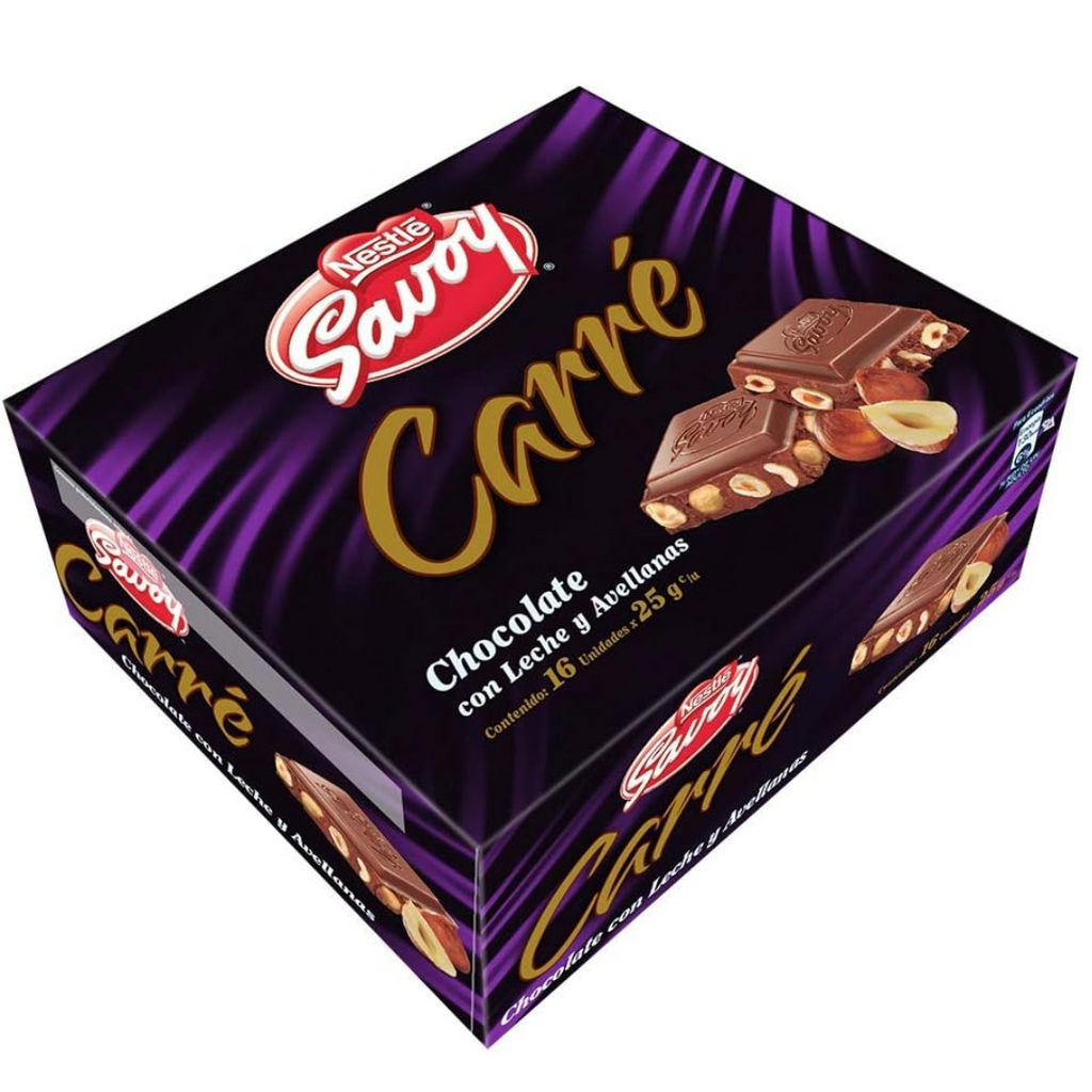 Nestlé Savoy Carré Chocolate con leche y avellana 400g