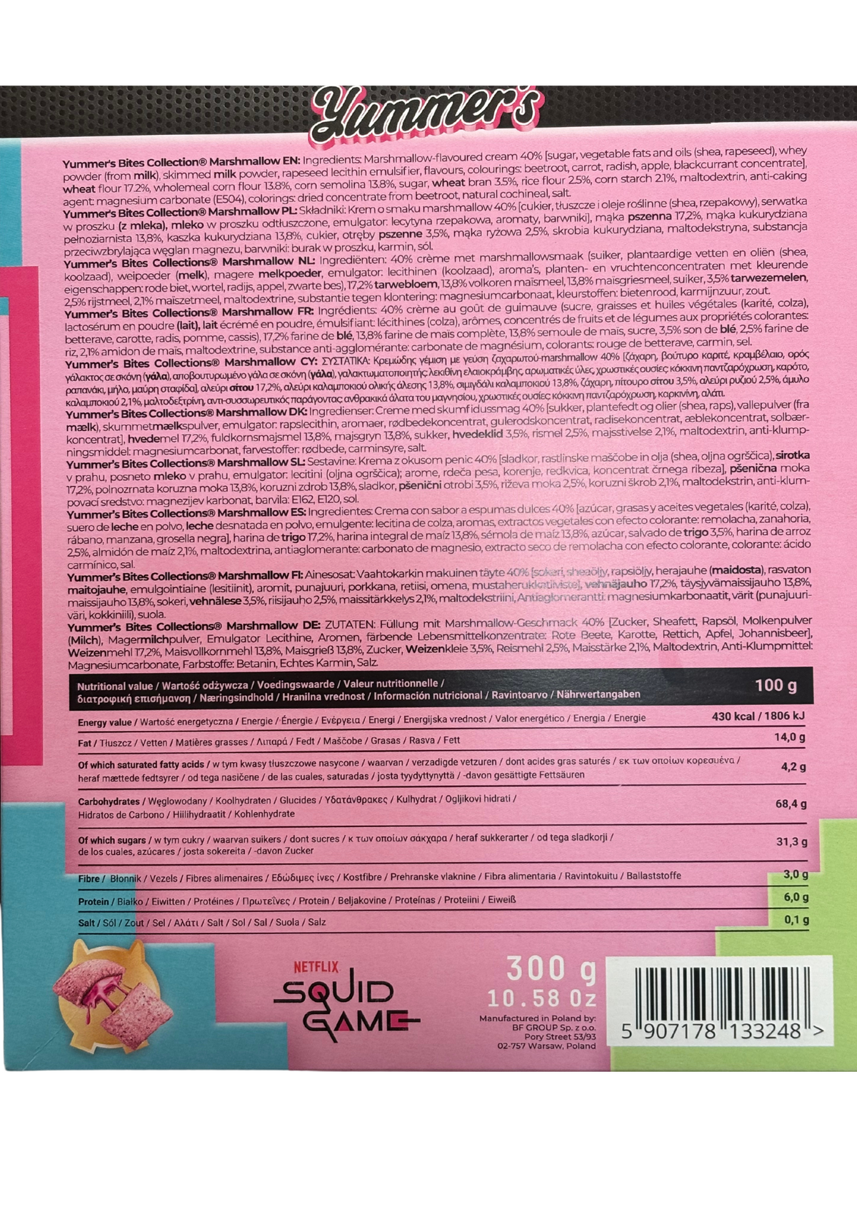 Squid Game Cerelaes MarshMallow 300g / Juego del calamar Netflix