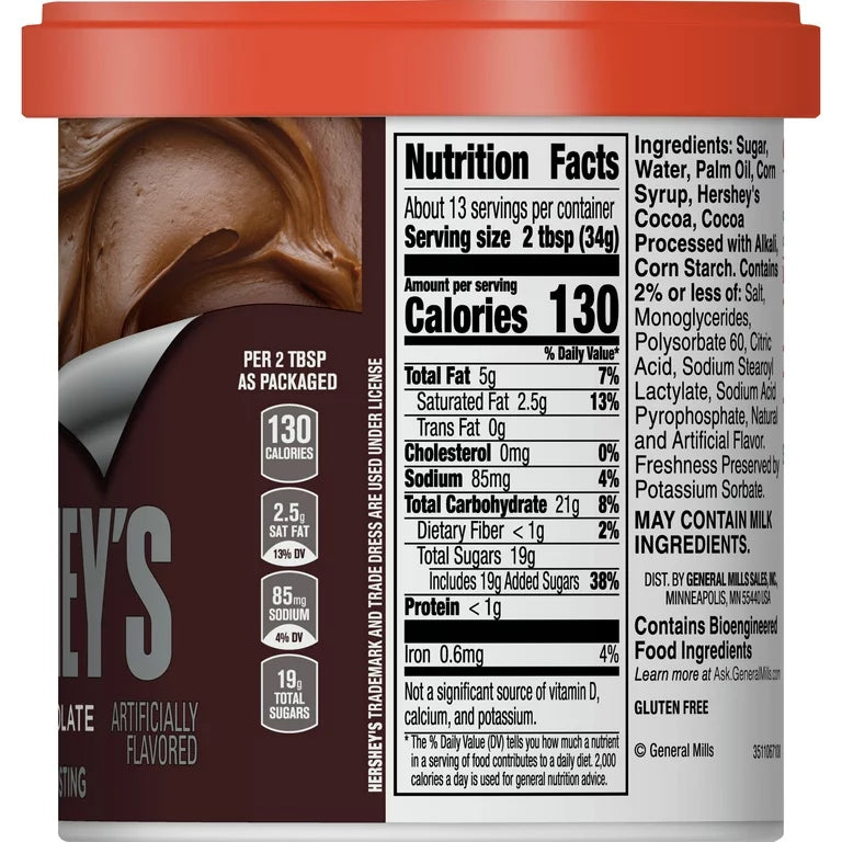 Betty Crocker Hershey's Milk Chocolate 16 OZ (453g)