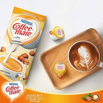 Coffee mate hazelnut liquid - 50 uds!