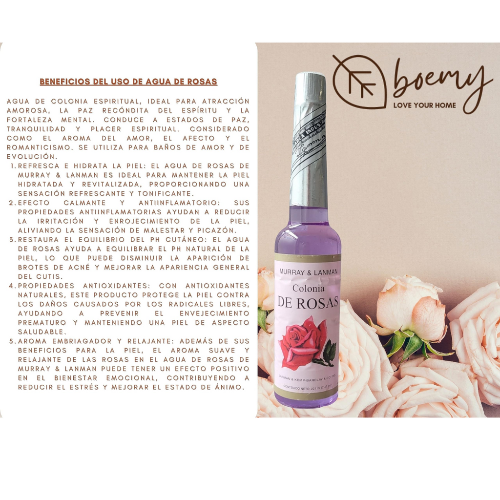 Agua de ROSAS 221ml - Colonia Murray & Lanman