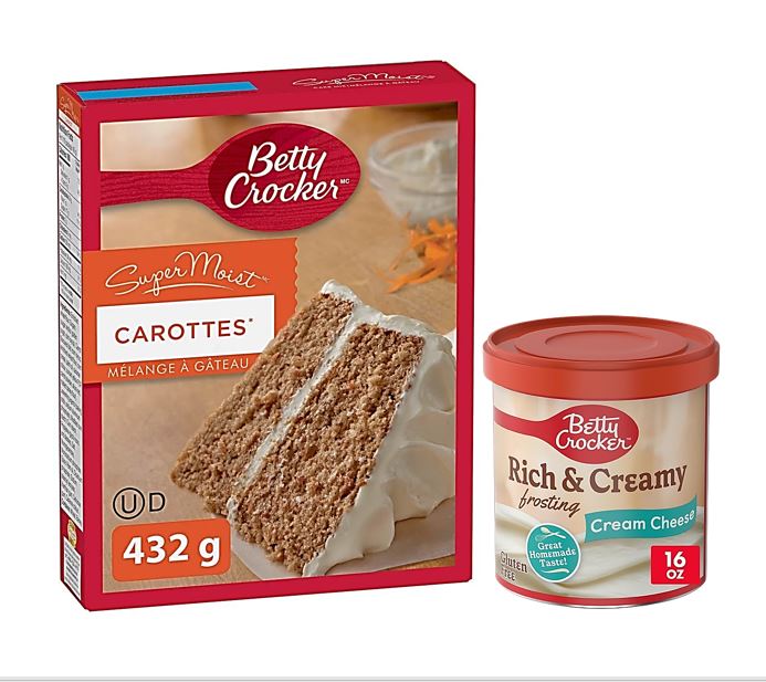 Betty Crocker SuperMoist Carrot cake + Rich&Cream Cheese