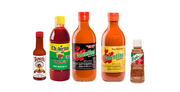 Combo Picante: Chilerito 355 ml + Tapat?o + Taj?n cl?sico+ Valentina negra y amarilla 370 ml