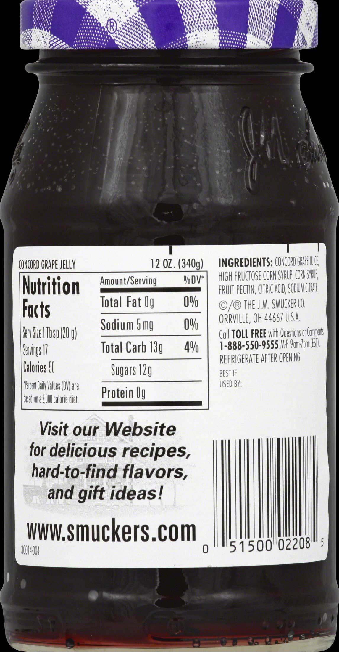Smucker´s Concord Grape Jelly Net Wt 12 OZ (340g)