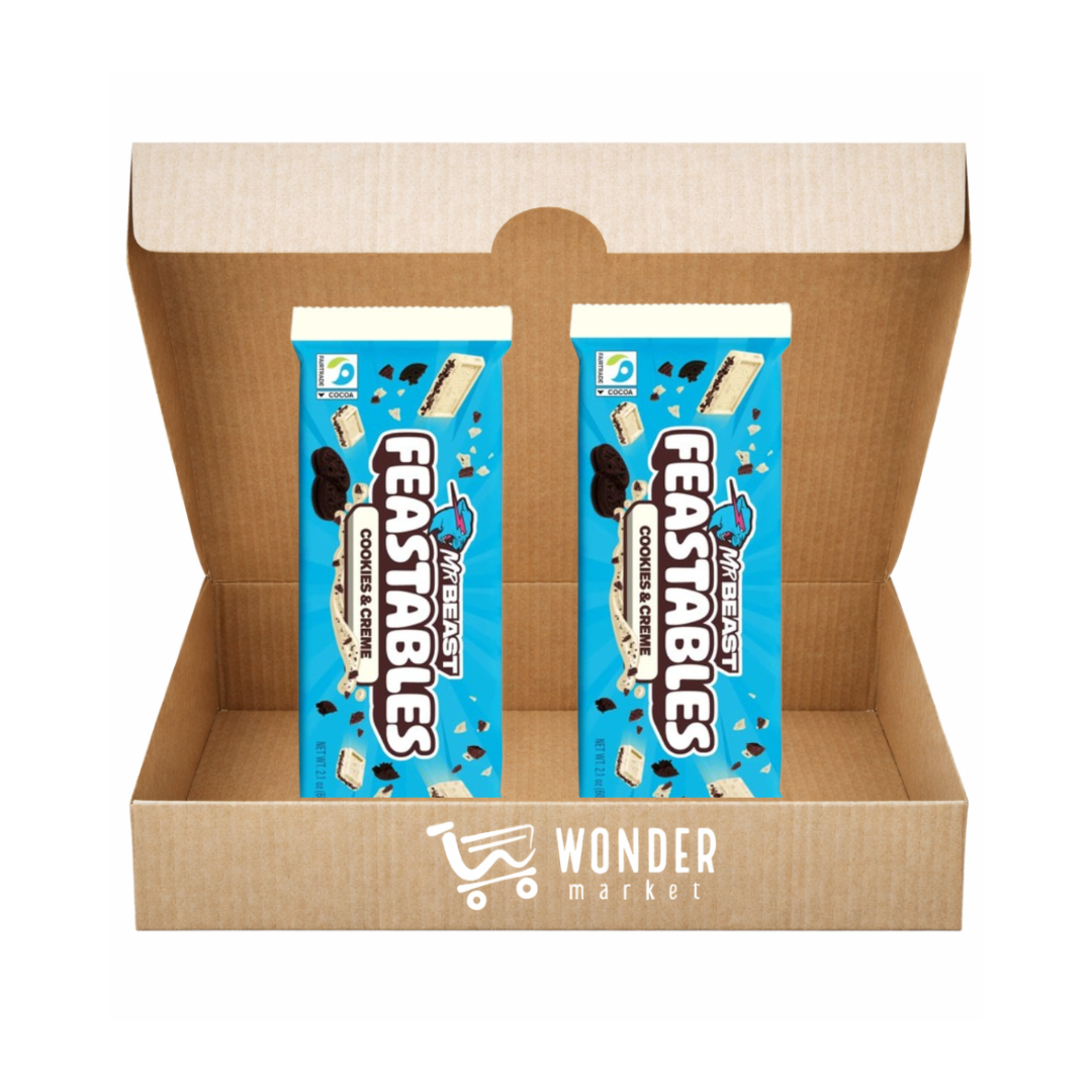 Wonderbox MrBeast Feastables Cookie & Cream X2