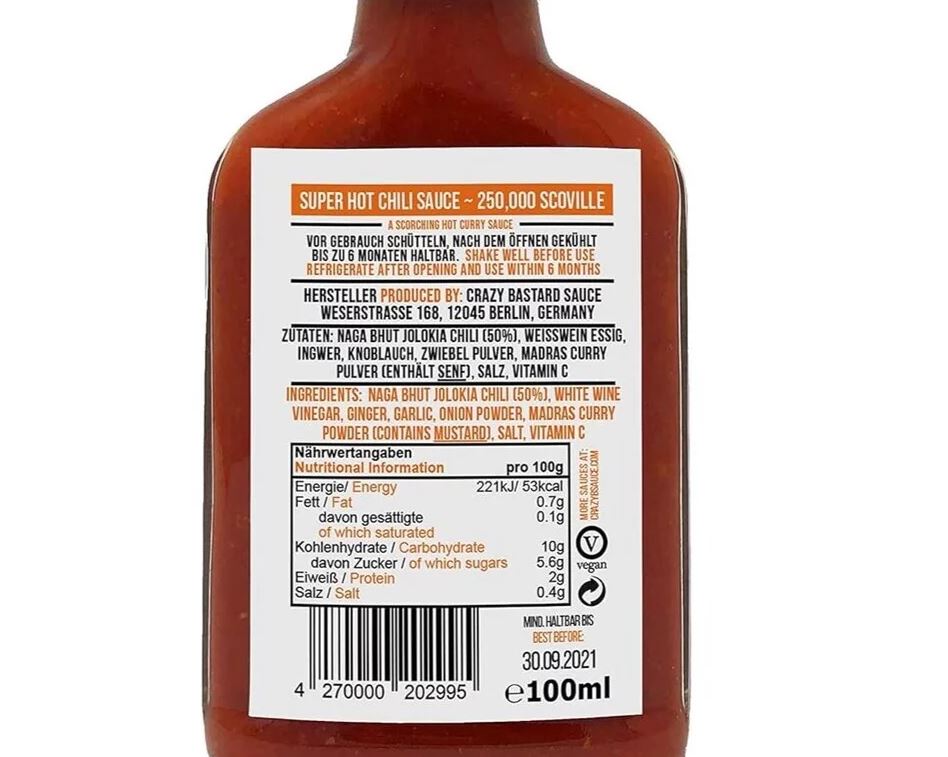 Crazy Bastard Superhot Naga 100ml