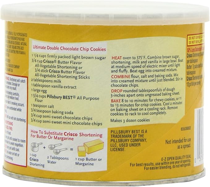 Crisco Manteca vegetal sabor Matequilla 453g