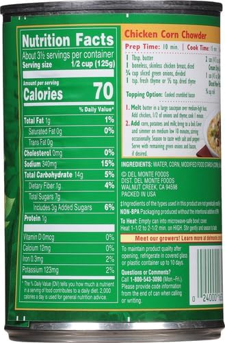 Del Monte Sweet Corn Maíz Dulce 418gr
