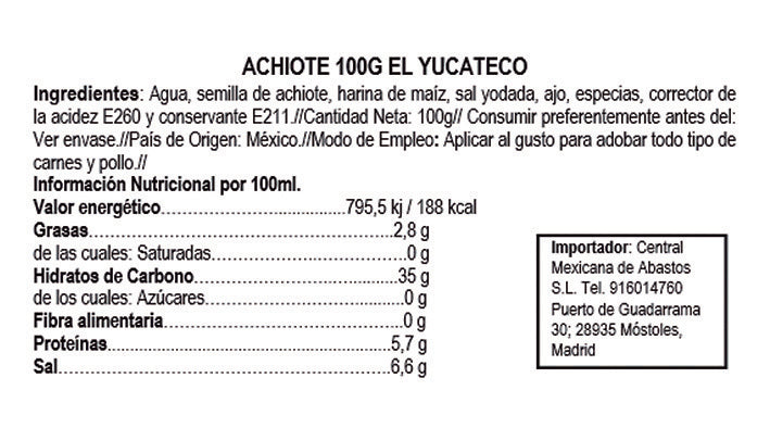 El Yucateco Achiote 100g