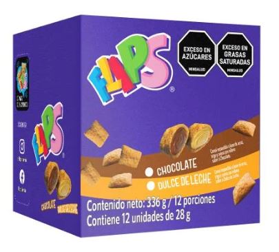 Flips dulce de leche display 12uds de 28gr