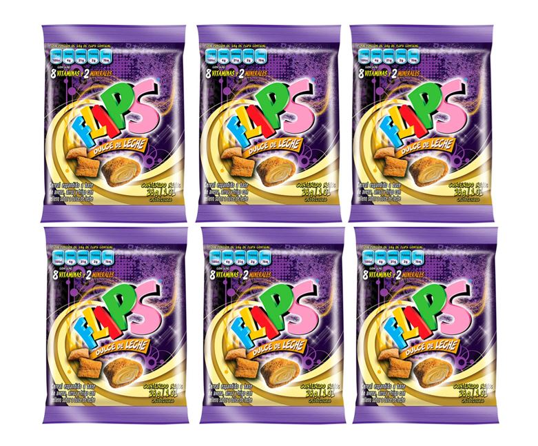 Pack 6 FLIPS Cereales Dulce de Leche