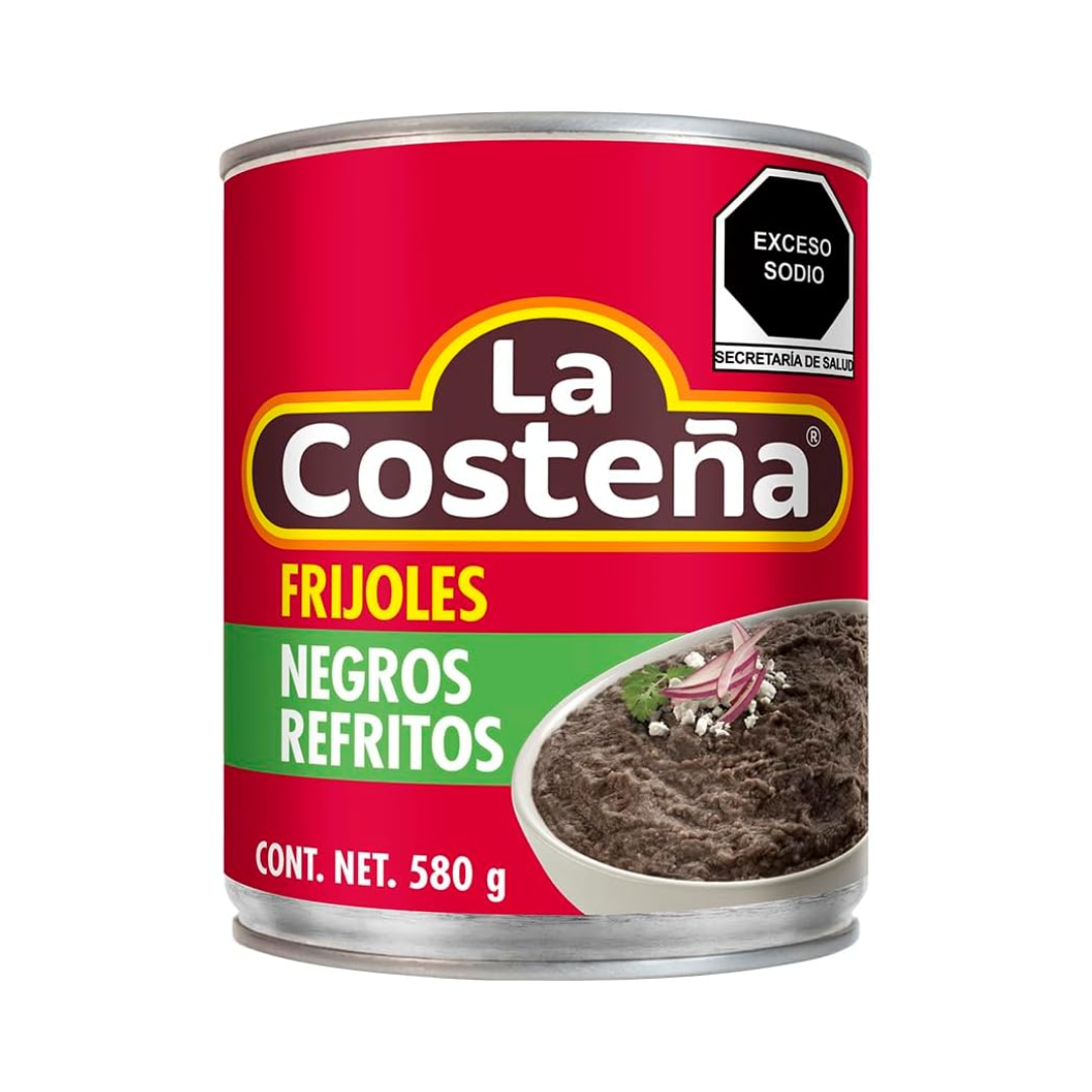 Frijoles Negros Refritos La Costeña 580gr