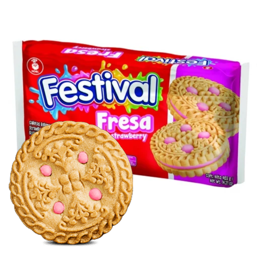 Galletas Festival Fresa 33.6gr