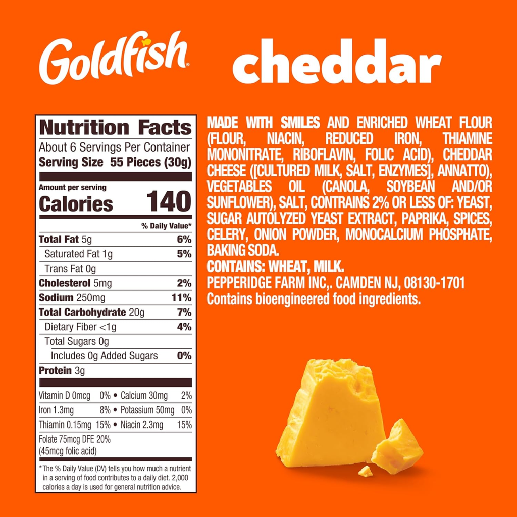Galletas de Queso Cheddar Goldfish 187gr