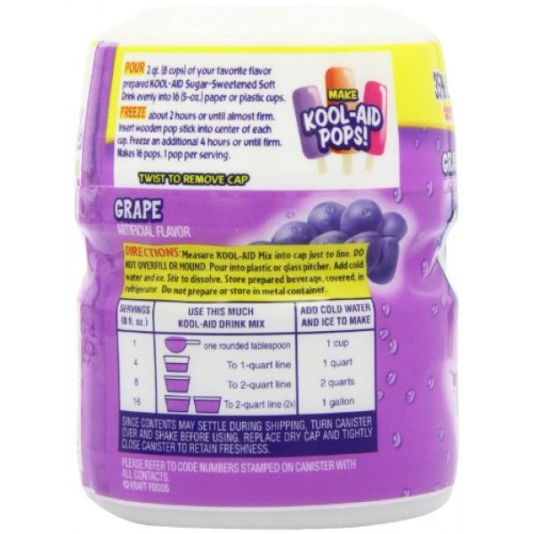 Kool Aid Grape Soft Drink Mix NET WT 19 OZ  (538g)