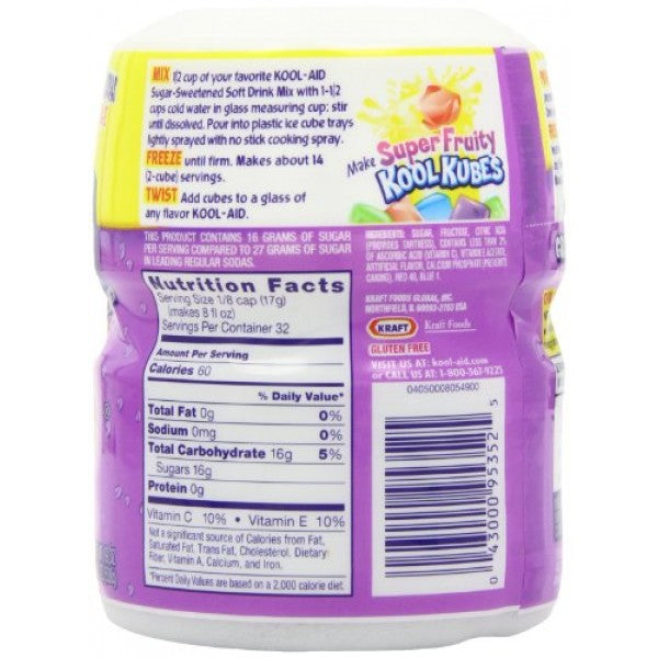 Kool Aid Grape Soft Drink Mix NET WT 19 OZ  (538g)