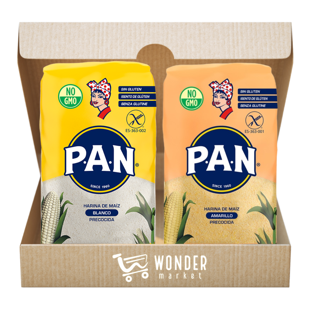 Pack Harina Pan Maíz Blanco y Amarillo - 1kg cada una