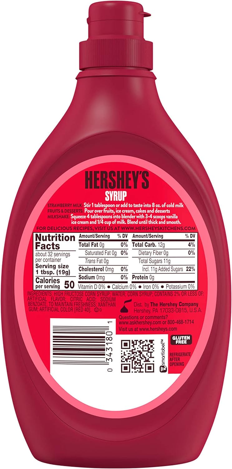 Hersheys sirope fresa 623gr - Syrup Strawberry