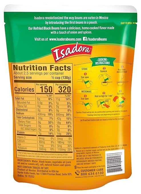 Isadora Frijoles Negros 430gr