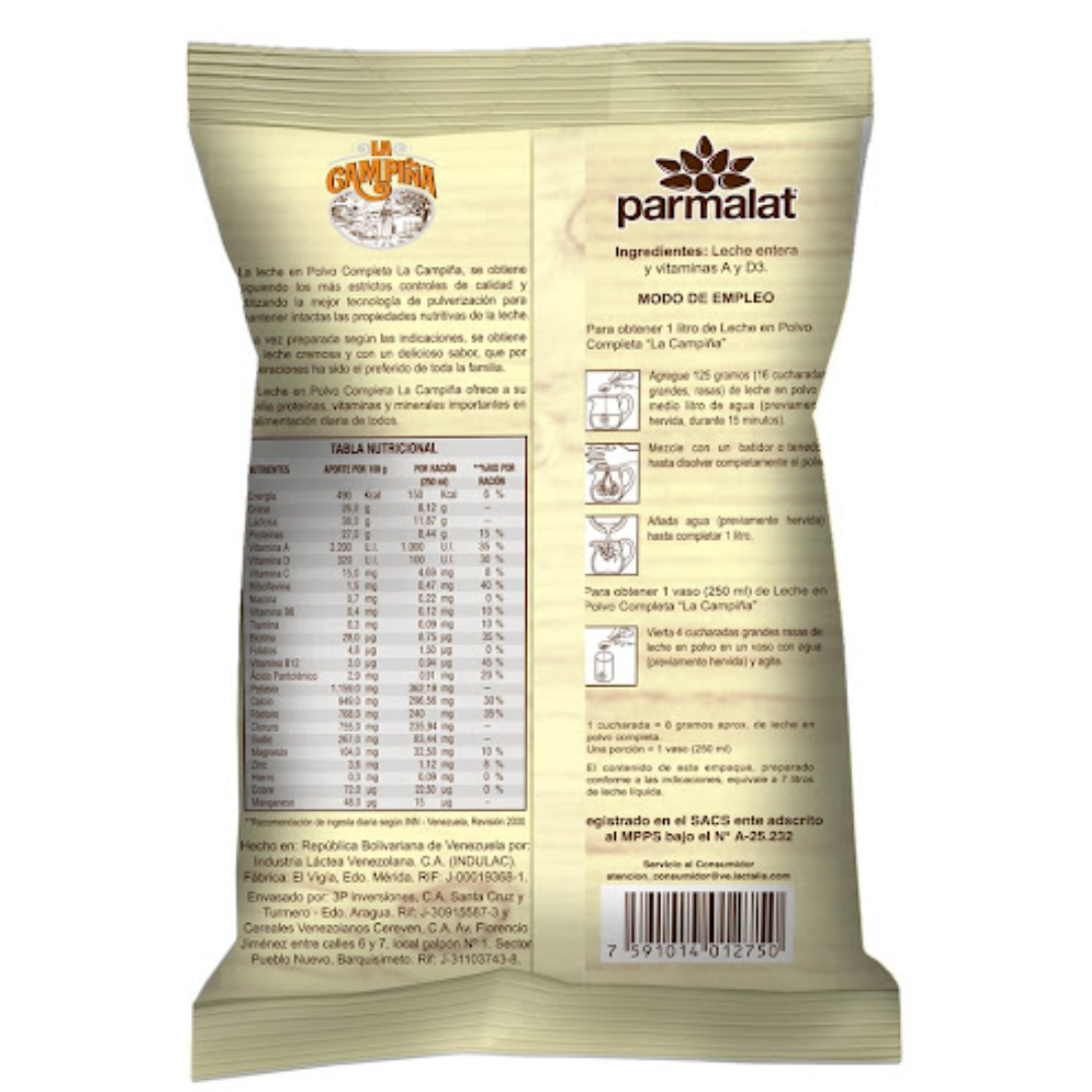 La Campiña Leche en polvo 500 gr