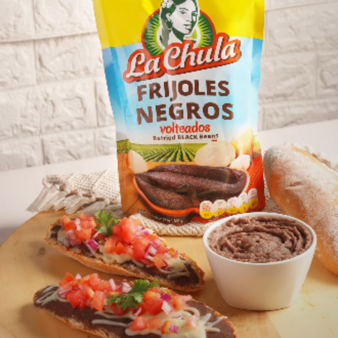 La Chula Frijoles negros volteados 400g