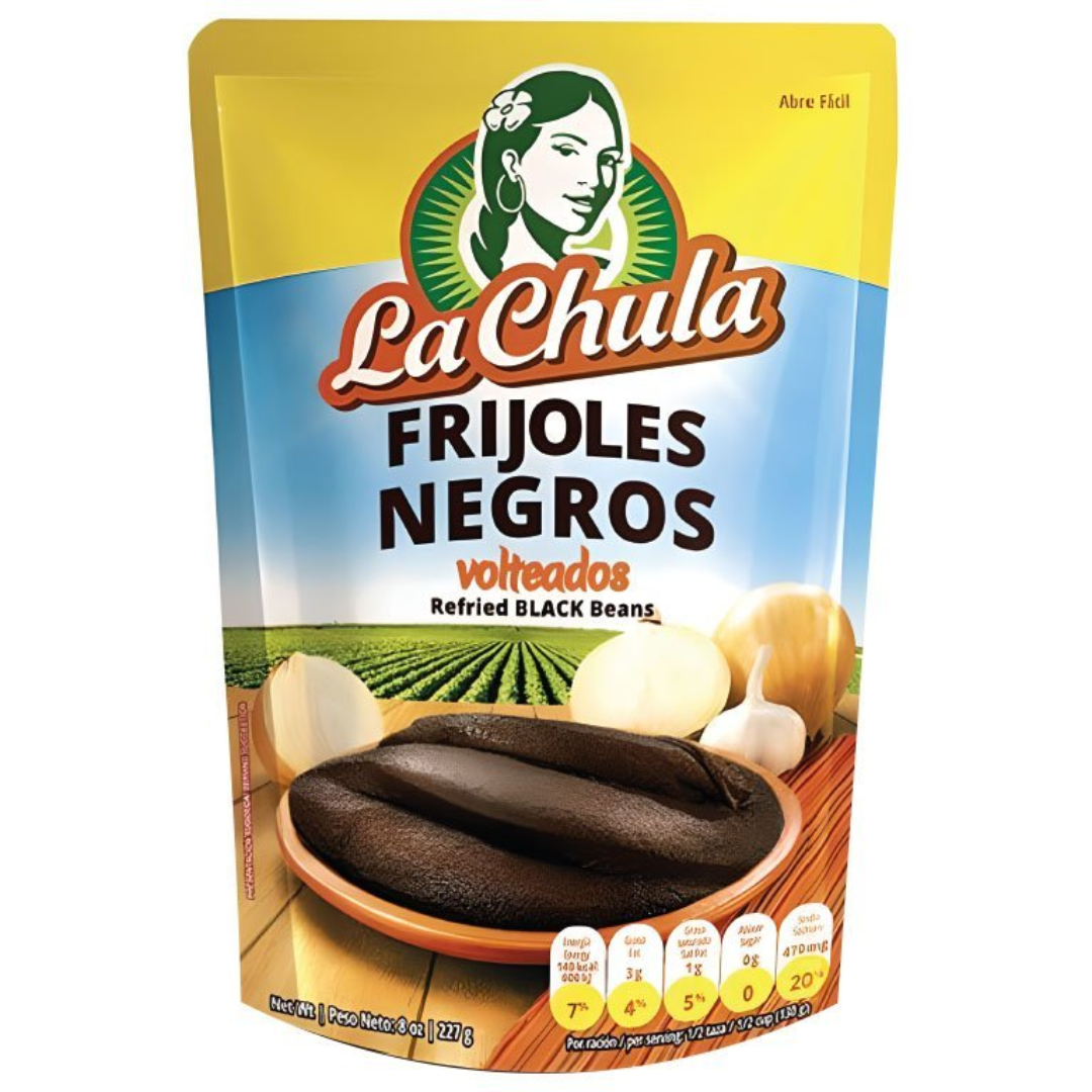 La Chula Frijoles negros volteados 400g