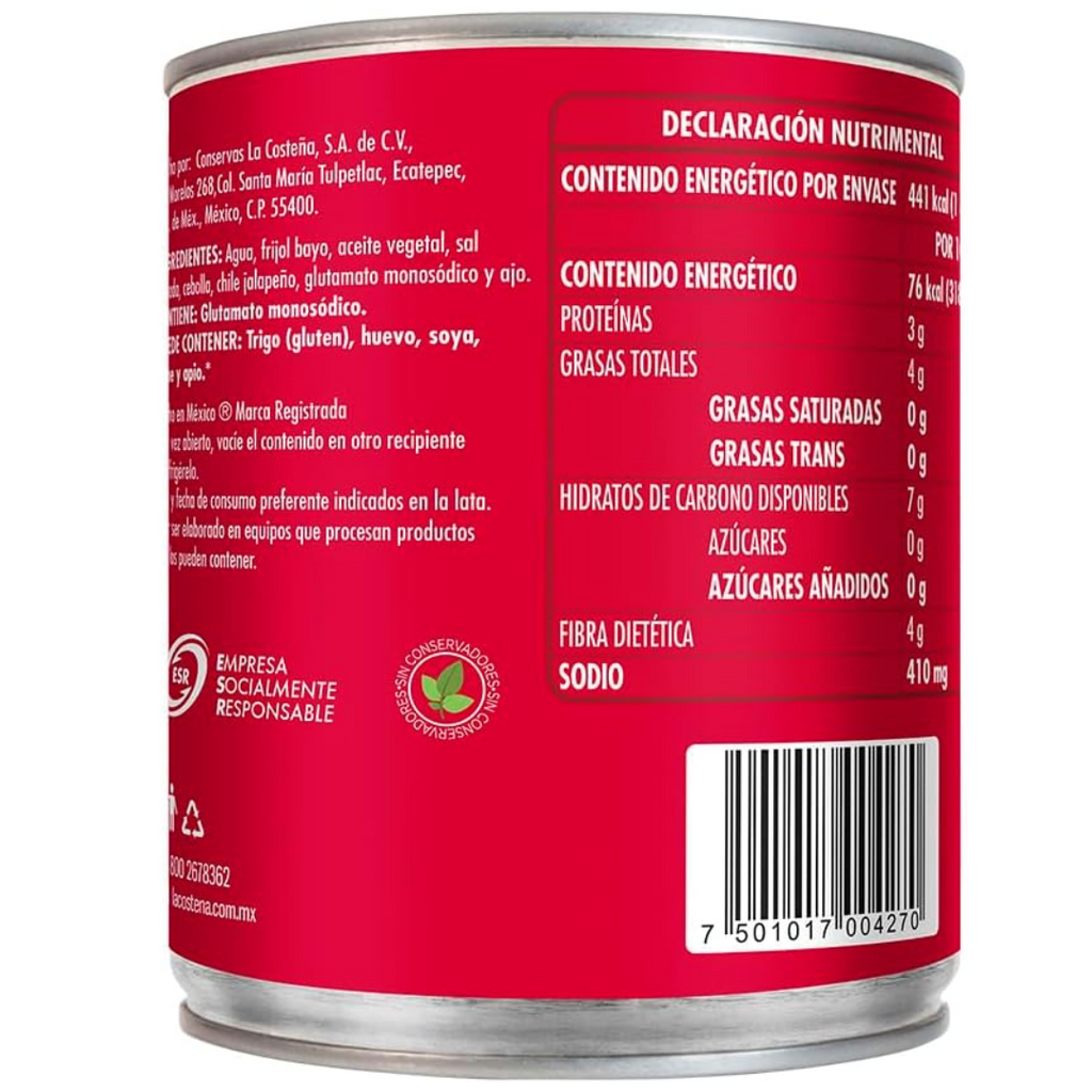 La Costeña frijoles refritos 580g