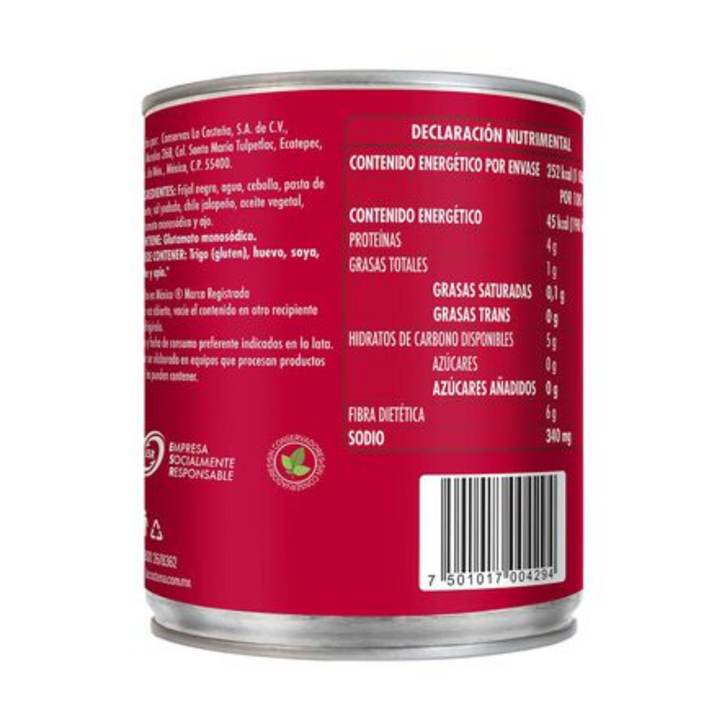 La Costeña Frijoles Negros Enteros 560gr
