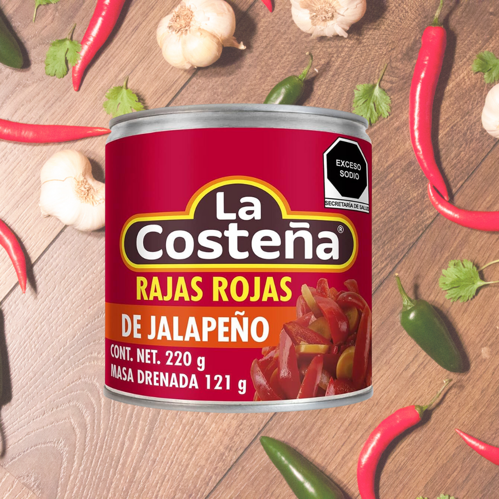 La costeña Rajas rojas de jalapeño- Pack 2