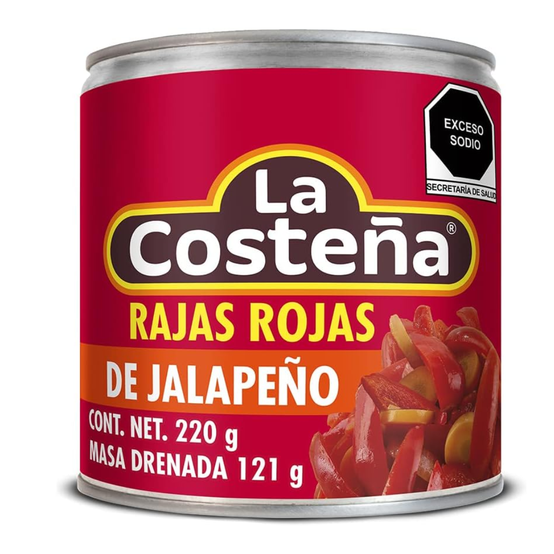 La Costeña rajas roja jalapeño 220g